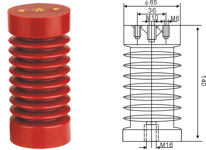 ZJ-10Q支柱絕緣子(FN5)外形尺寸