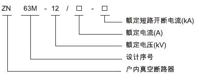 ZN63M-12真空斷路器型號(hào)說(shuō)明