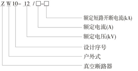 ZW10-12/630真空斷路器型號(hào)及其含義